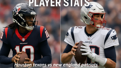 Houston Texans vs New England Patriots Match Player Stats