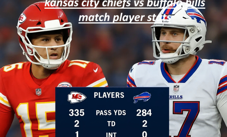 Kansas City Chiefs vs Buffalo Bills Match Player Stats